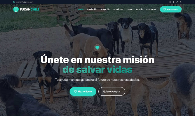 Sitio web desarrollado para Fundación FUCAN